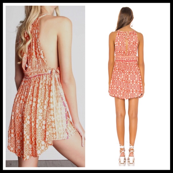 FREE PEOPLE BOHO FLOWY MINI TUNIC TANK DRESS A2C - Picture 13 of 16